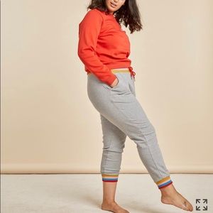 ❤️Ban.do HEATHER GREY SLIM SWEATPANT- Large